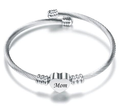 Stainless Steel Braided Mother’s Day Bracelets for Mom