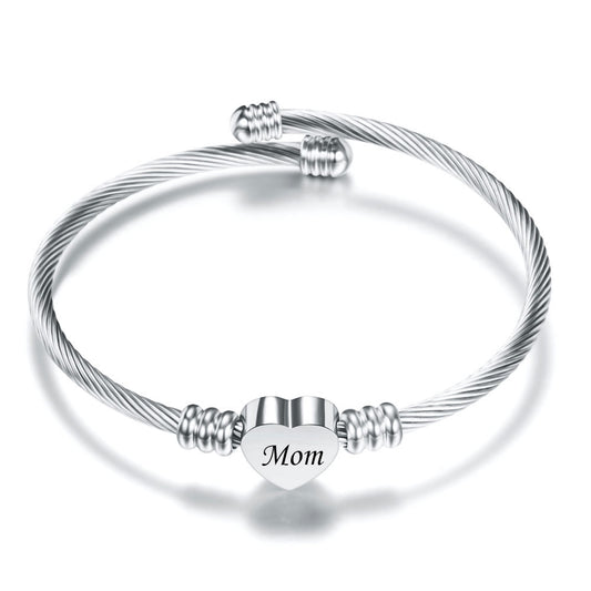 Stainless Steel Braided Mother’s Day Bracelets for Mom