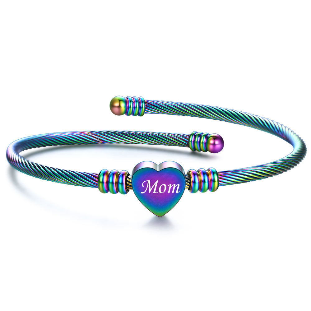 Stainless Steel Braided Mother’s Day Bracelets for Mom